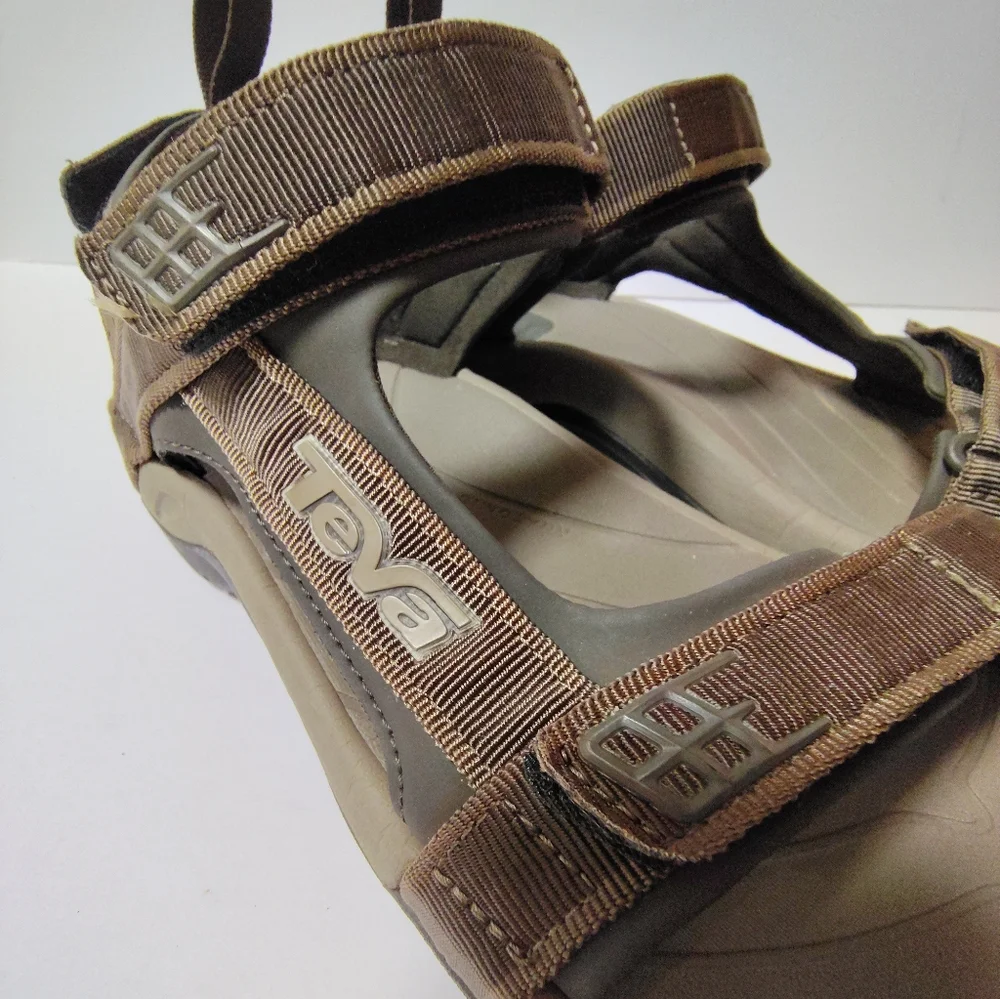 Teva Men's Tanza Brown Trail Outdoor Adjustable Hiking Sandals Size 11